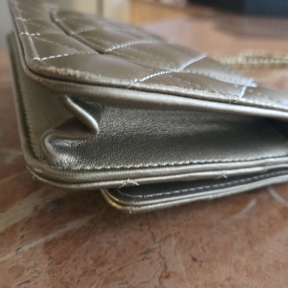 Chanel wallet on a chain gold champaign color. 7,5 x4,8 inches - Picture 11 of 16
